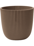 Pot Capi Nature Groove en taupe chaud - D17 cm - GREEN OASIS - SHOP Plantes vertes originales livrées à votre domicile