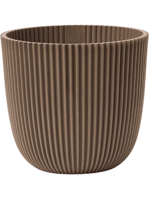 Pot Capi Nature Groove en taupe chaud - D25 cm - GREEN OASIS - SHOP