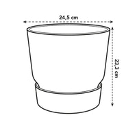 Pot Elho Greenville rond Blanc - D24 x H23 - GREEN OASIS - SHOP
