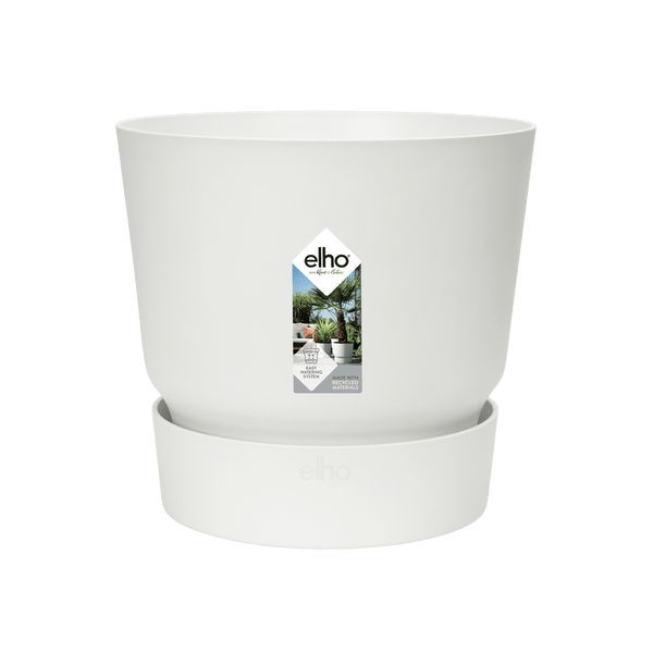 Pot Elho Greenville rond Blanc - D24 x H23 - GREEN OASIS - SHOP