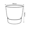 Pot Elho Greenville Rond Gris - D39 x H37 - GREEN OASIS - SHOP