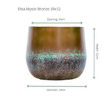 Pot Elisa Mystic Bronze - 39x32 - GREEN OASIS - SHOP